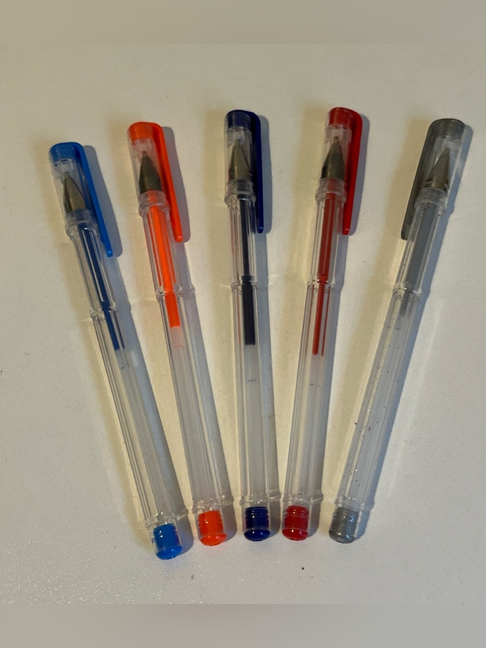 Arteza Gel Pen Bundle Purple Red Orange Silver Blue Lot of 5 Ink Pens